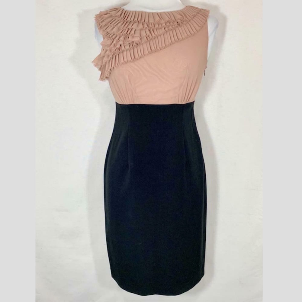 Jones Wear Ruffle Cocktail Dress Sheath